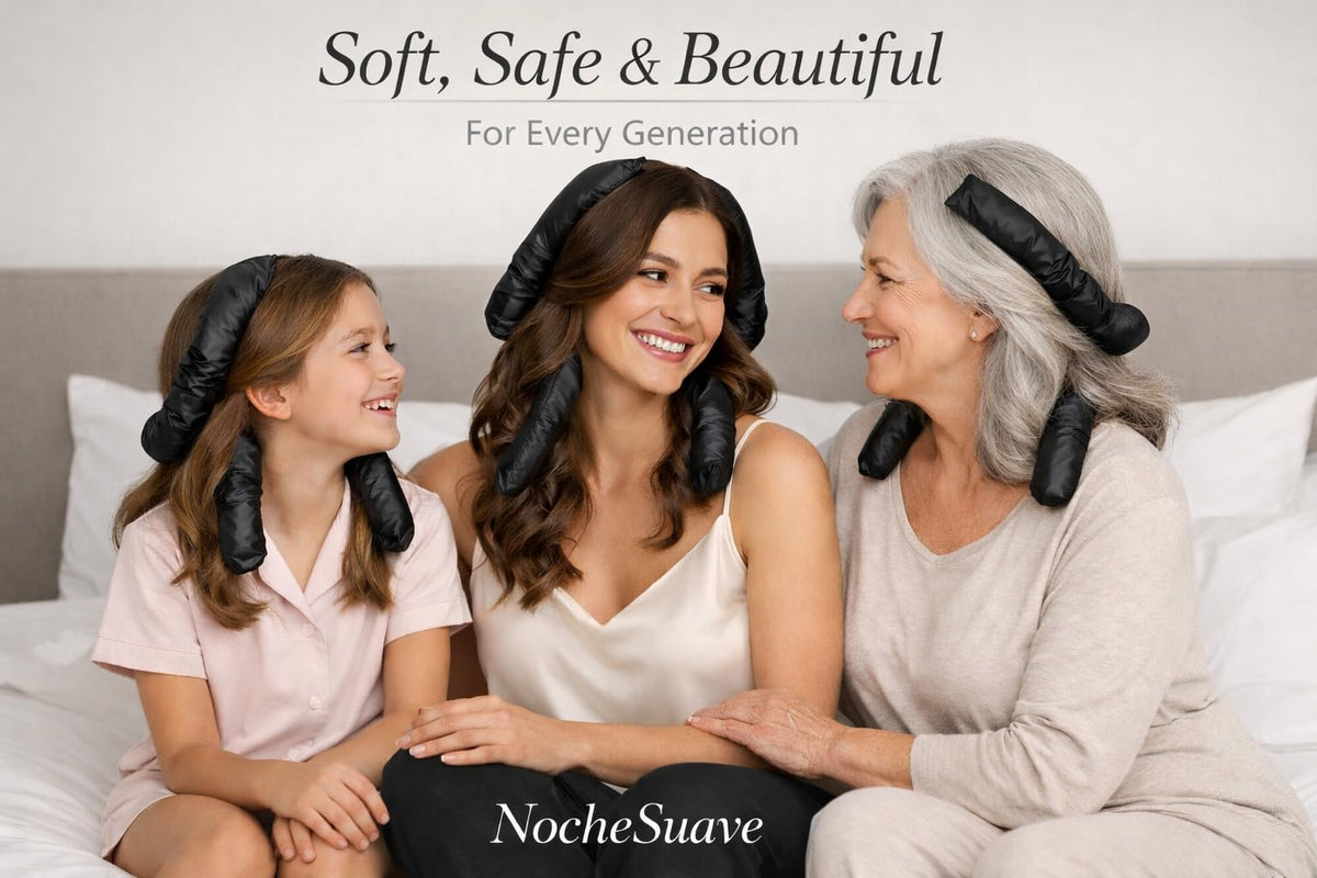 NocheSuave Heatless Curls Overnight Hair Curler, Satin Curling Rod Headband, Heatless Curlers to Sleep In, Soft No Heat Hair Curlers for Long & Medium Hair